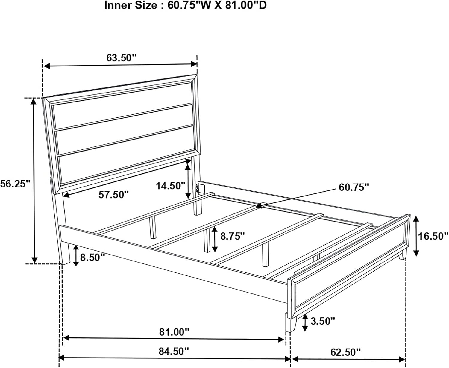 Coaster Home Furnishings - Watson - Wood - 5-Piece Bedroom Set with Panel Headboard and Groove Details - Bedroom - Queen Size - Gray Oak - 212421Q-S5