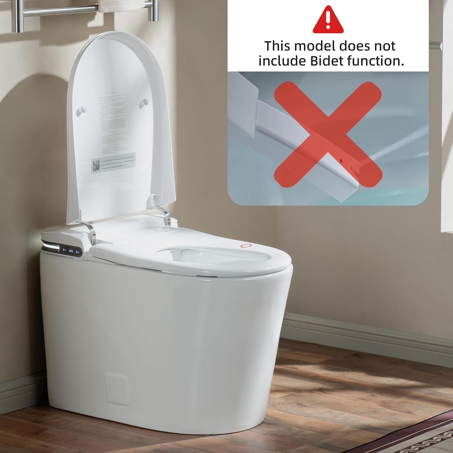 WOODBRIDGE GT100 Smart Toilet,Auto Open/Close Lid, Foot Sensor,Auto Flush, Heated Seat & Fragrance System, ADA Height, Easy Installation, without Bidet