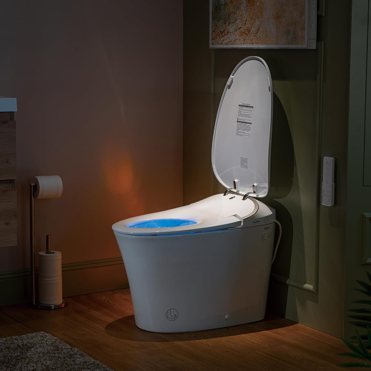 WOODBRIDGE Smart Toilet with Auto Open/Close Lid, Foot Sensor Operation,Dual Auto Flush, Heated Seat, Power Outage Flush,Hygienic Wash,Night Light,LT610