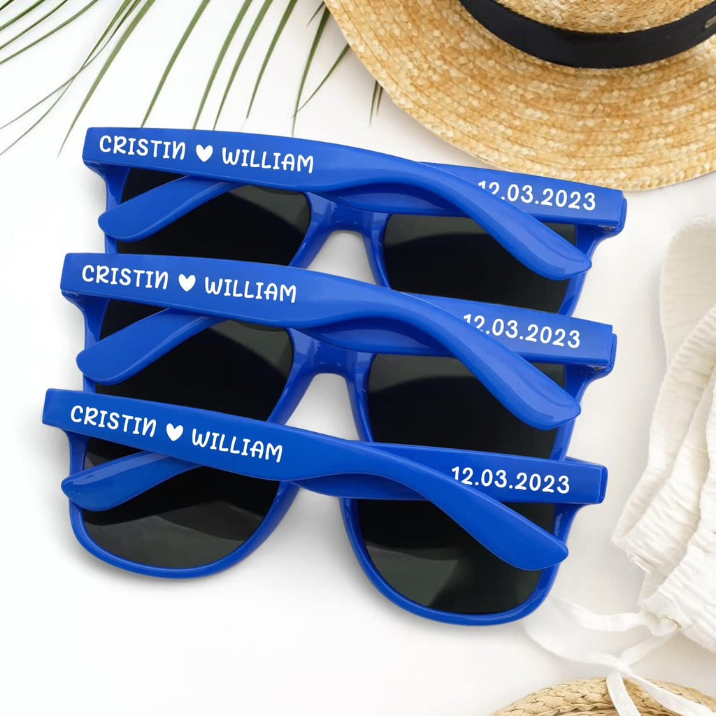 Custom Sunglasses for Wedding Party Favors, Personalized Sunglasses bulk for Men Groomsmen Adults Women