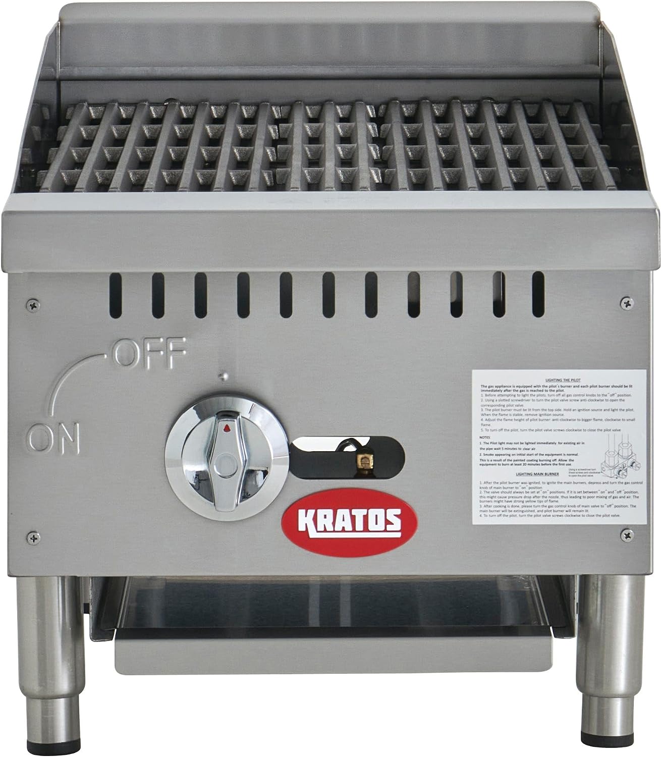 Kratos Commercial Range, 15'W Gas Countertop Radiant Charbroiler, 37,000 BTU (29Y-178)