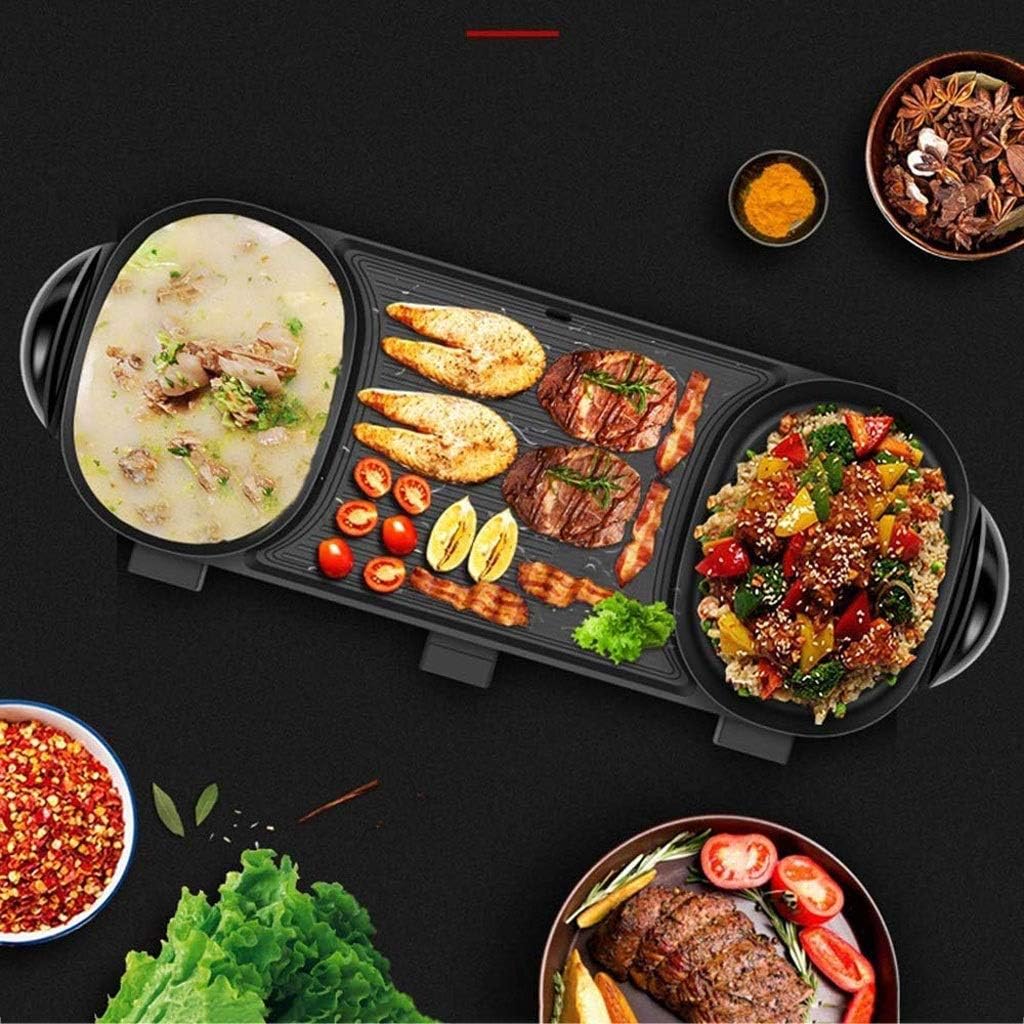 Electric Grill,Indoor Hot Pot Multifunctional, Barbecue Integrated Function 涮 Machine