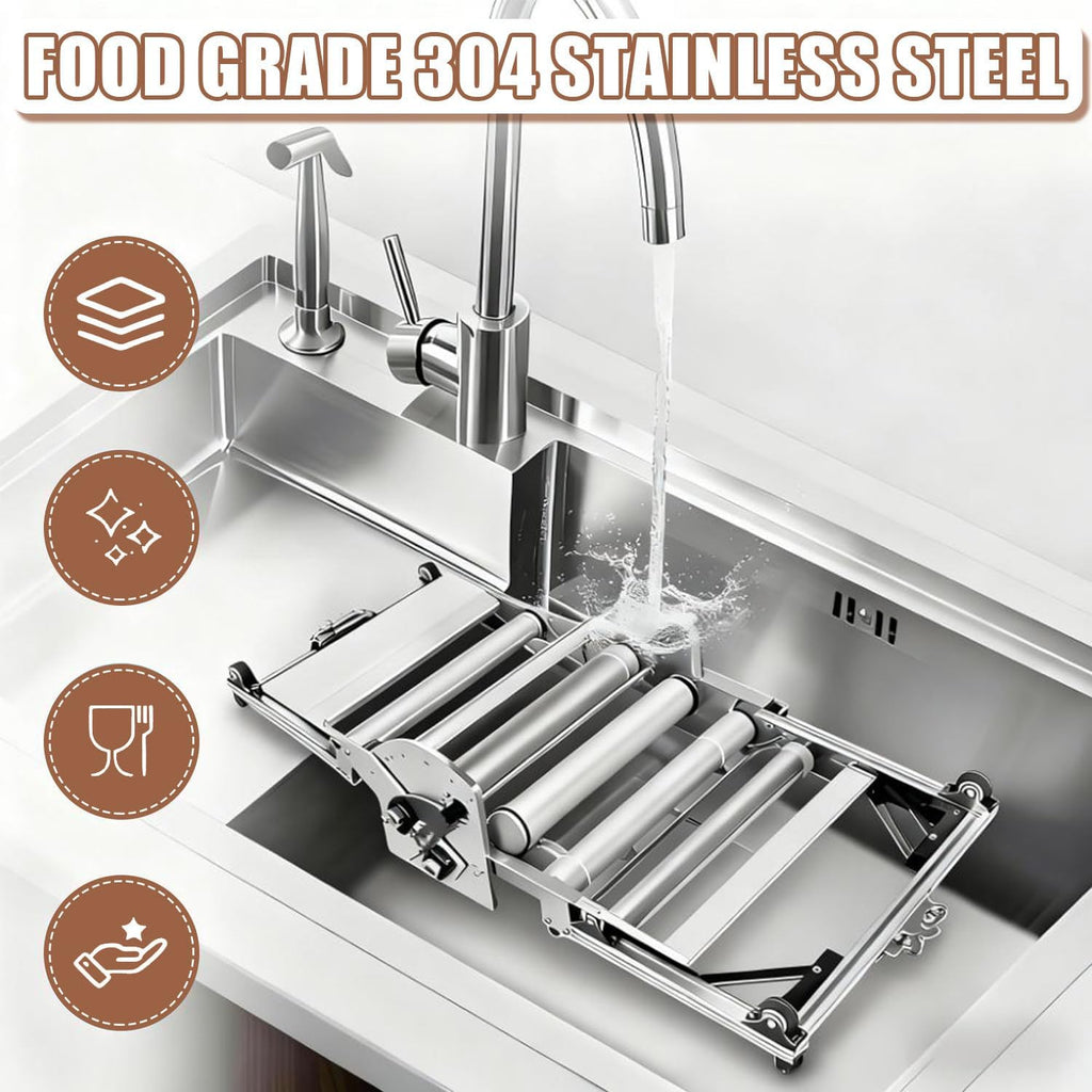 Foldable Dough Sheeter, Electric Pastry Dough Sheeter, Stainless Steel, 2-25 Mm Adjustable Height, 450mm Dough Width, Forward/Reverse Rotation, Stepless Adjustment, For Croissants, Puff Pastry