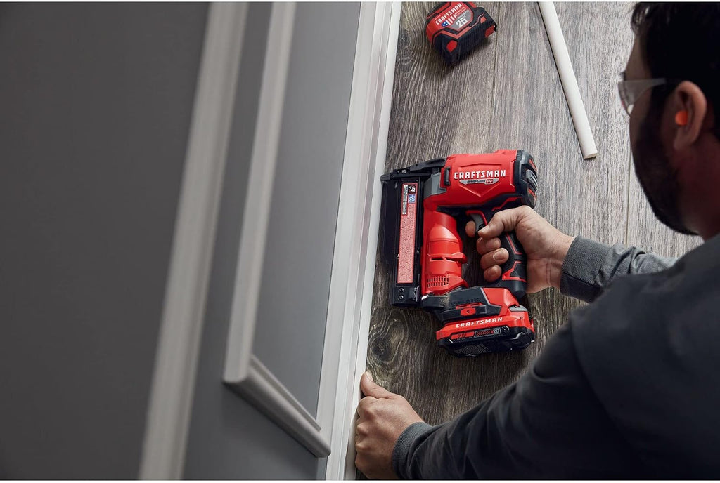 CRAFTSMAN V20 Pin Nailer Kit, 23 Gauge, Cordless, Battery and Charger Included (CMCN623C1)