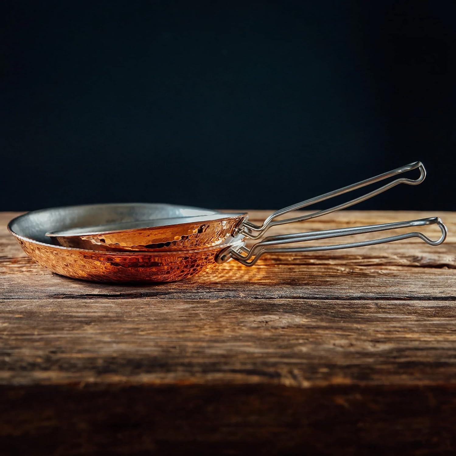 Sertodo Copper Skillet Pan | 10 inch Diameter | Patented Stainless Steel Handle System | Naturally Non-Stick Tin Lining, Pure Copper Body | Professional Kitchen Grade | Elegant, Durable, Functional