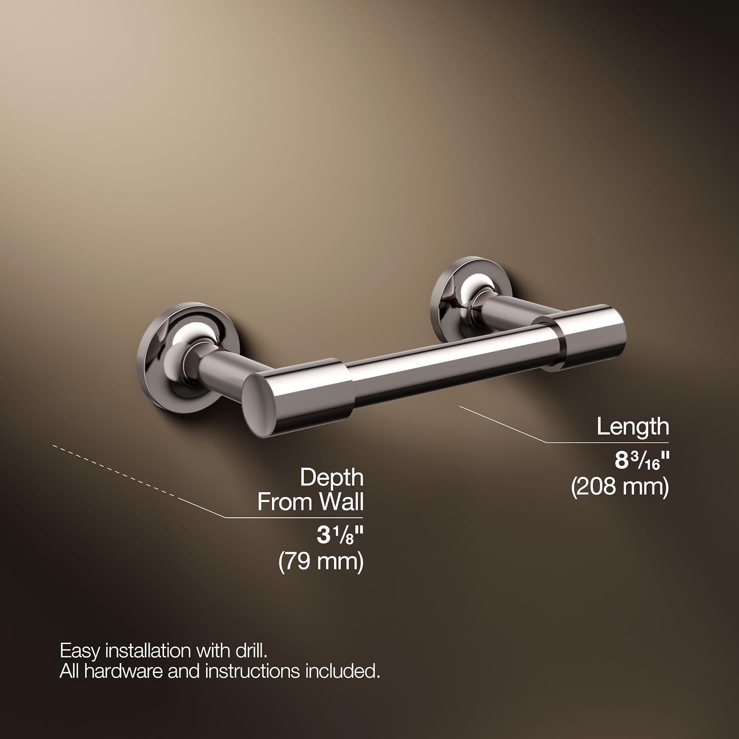 KOHLER K- 14377-TT Purist® Toilet Paper Holder, Vibrant Titanium