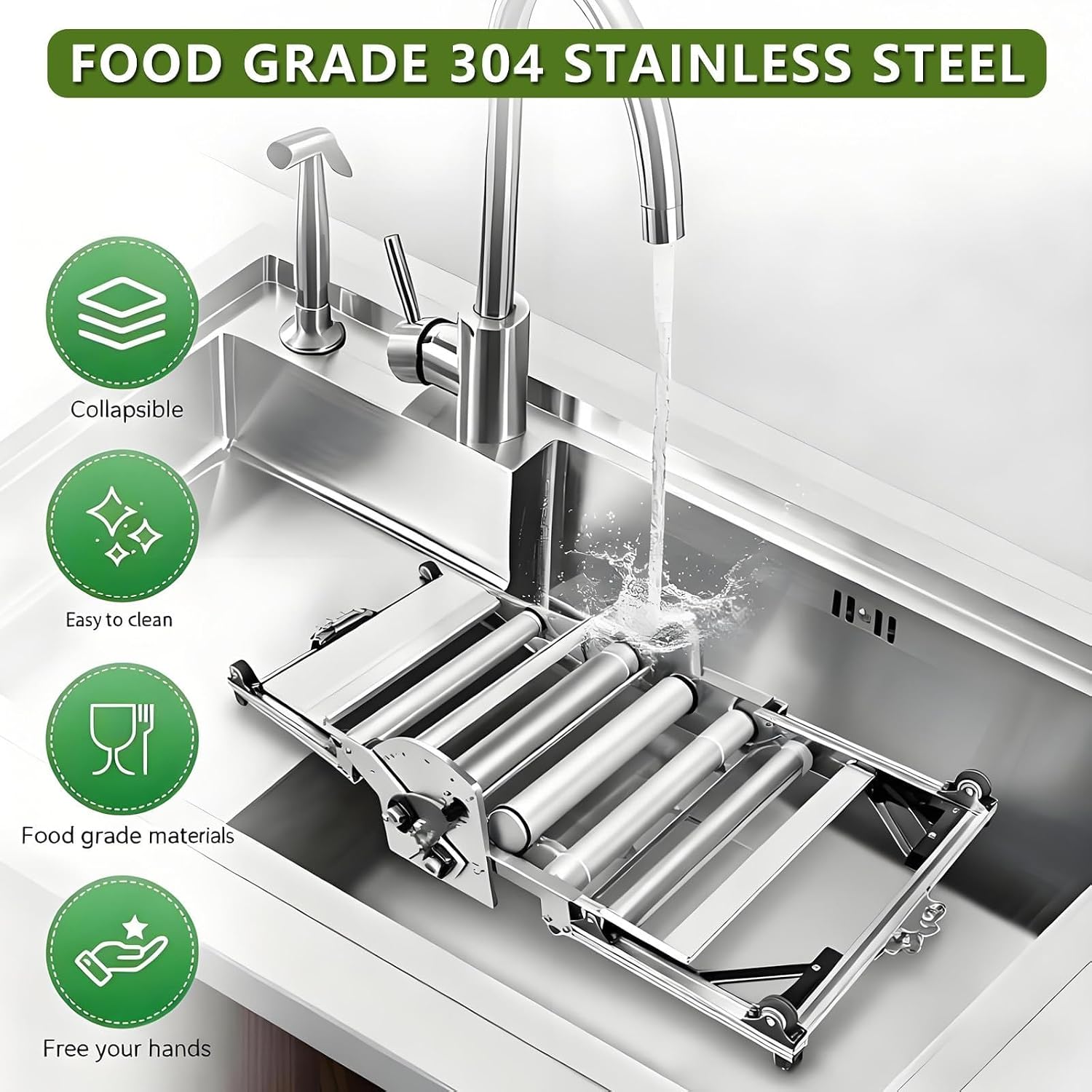 Stainless Steel Dough Roller Machine Electric Dough Sheeter,With Adjustable Thicknesses,(1 Scrolling Panel) For Making Bakery Puff Pastry Pizza-Electric Folding Kitchens Machine,Cleans In A Flash