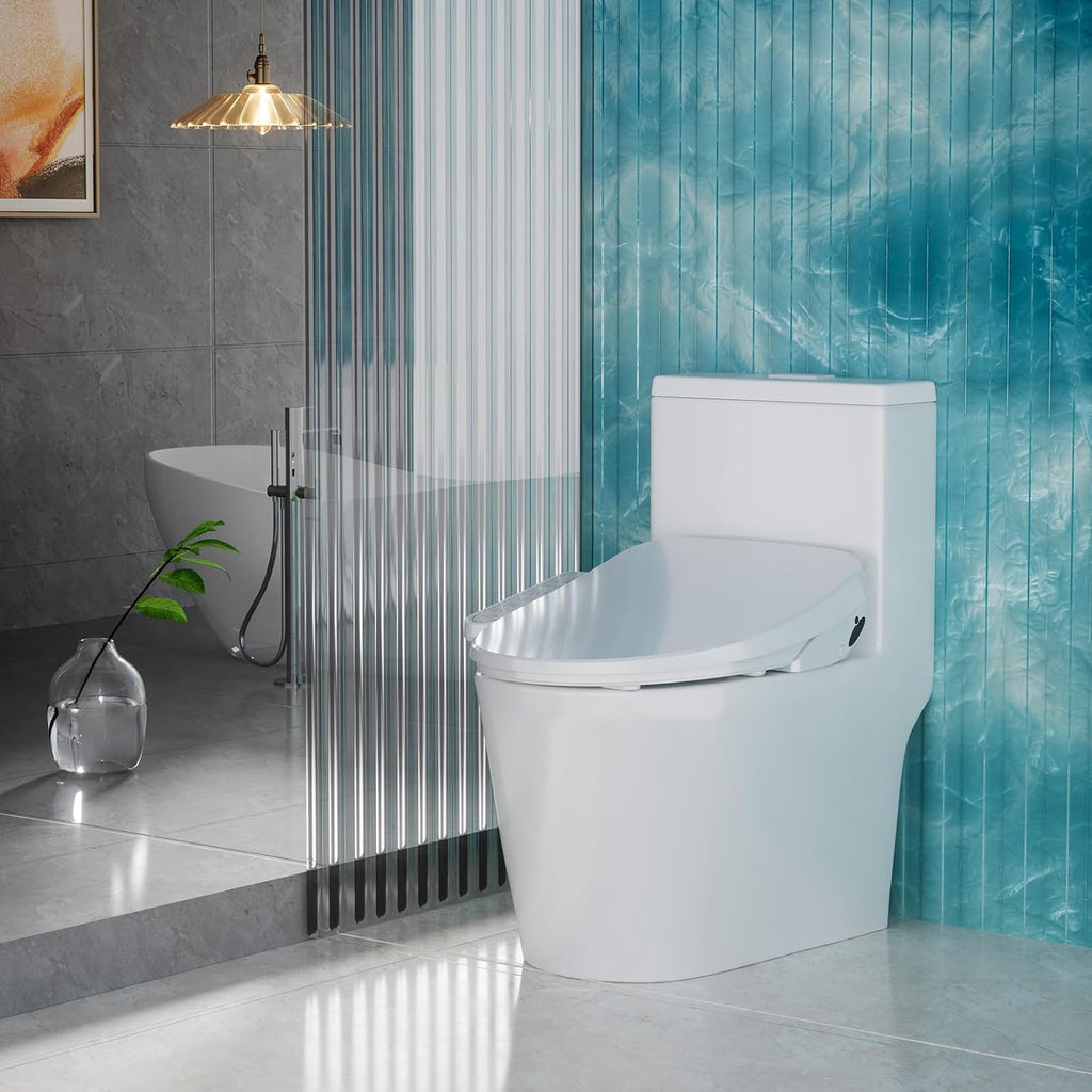 Z1 Bidet Toilet Seat, Bidet Attachment for Toilet Warm Water, Elongated Heated Toilet Seat with Quite Close, Electric Smart Air Dryer, Customizable Washing Modes for Ultimate Comfort