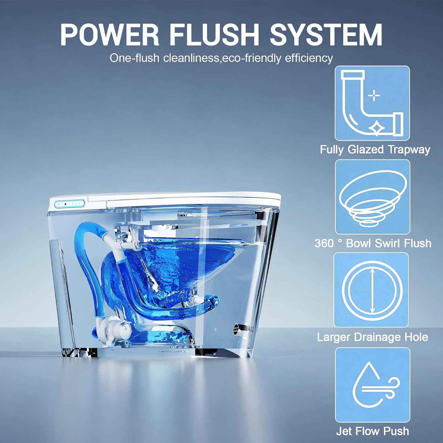 Smart Toilet with Bidet Built in, Modern Tankless Bidet Toilet for Bathroom with Heated Seat, One Piece Toilets with Dryer, Foot Sensor, Auto Lid&Seat/Siphon Dual Flush 0.8/1 GPF, MAP 1000g