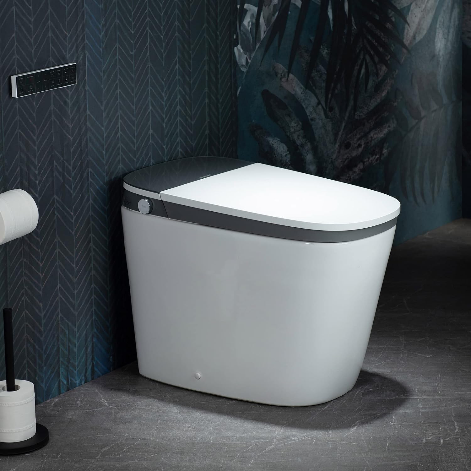 WOODBRIDGE Smart Toilet with 1000g MaP Flush Score, Foam Shield, Moving Dryer, ADA Comfort Height, Auto Flush, Blackout Flush, Auto Open & Close, Heated Seat, Bidet Toilet with Tank Built in (B0930S)
