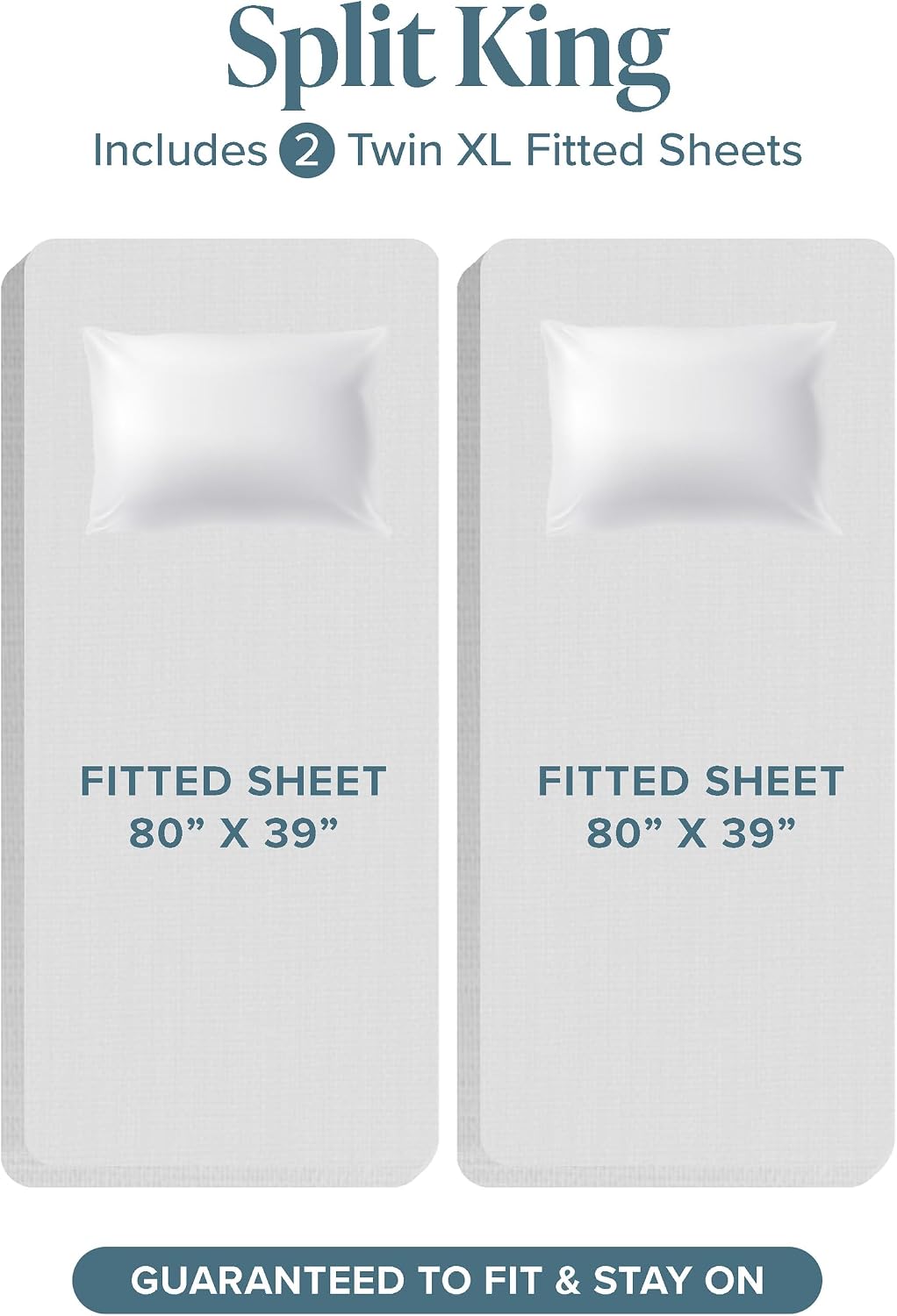 Bare Home 100% Organic Cotton Split King Sheet Set - Crisp Percale Weave - Lightweight & Breathable - Bedding Sheets & Pillowcases (Split King, French Beige)