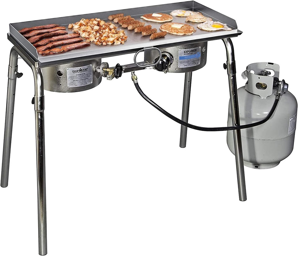 Stanbroil Cast Stainless Steel Replacement Cooking Griddle with Handle for Camp Chef SG60, Fits Camp Chef 14' 2 Burner Stove Cooking System and Other Similar Grills