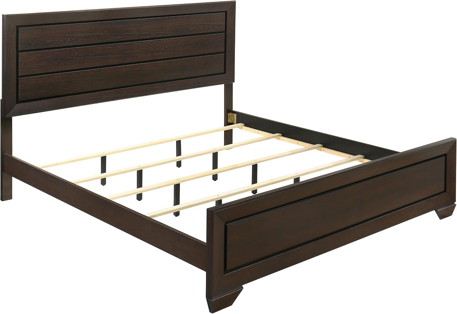 Coaster Home Furnishings Kauffman Transitional 4-Piece Bedroom Set Eastern King Size Panel Bed Frame 54-inch Headboard Dark Cocoa 204391KE-S4