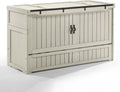 NIGHT & DAY Furniture Rustic Murphy Cube Cabinet Bed (Vintage White w/Ranchero Hardware, Queen)