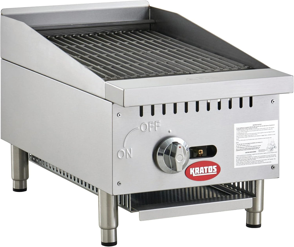 Kratos Commercial Range, 15'W Gas Countertop Radiant Charbroiler, 37,000 BTU (29Y-178)
