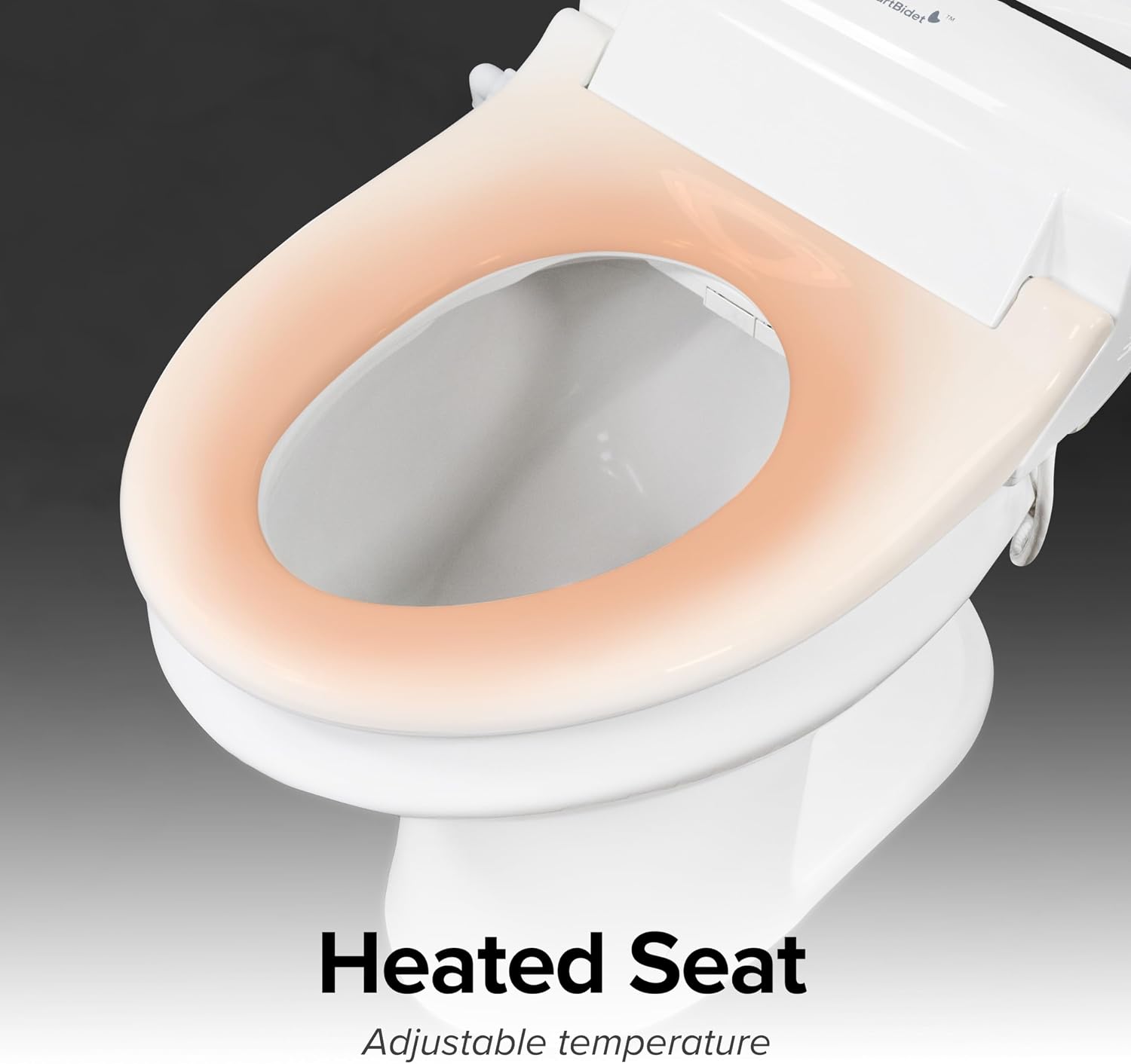 SmartBidet® SB-3000 Electric Smart Bidet Toilet Seat for Elongated Toilets with Remote Control with Screen, Unlimited & On Demand Warm Water