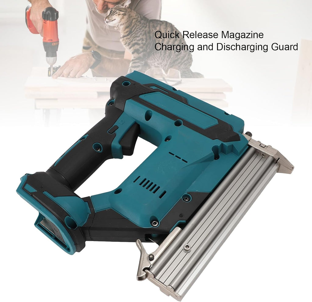 FLEXMAN Cordless Brad Nailer, Nail Gun Battery Powered, Depth Adjustment Impact Drive Automatic Stapler, Electric Nail Gun for Indoor Decoration and Woodworking