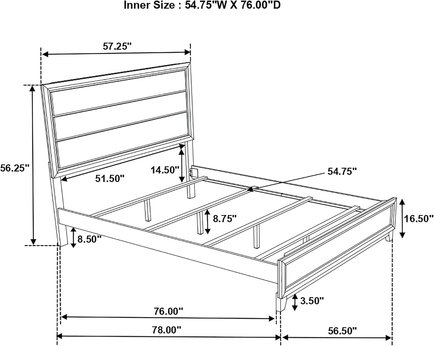 Coaster Home Furnishings - Watson - Wood - 4-Piece Bedroom Set with Panel Headboard and Groove Details - Bedroom - Full Size - Gray Oak - 212421F-S4