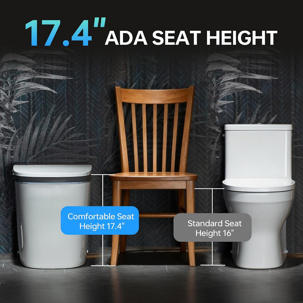 WOODBRIDGE Smart Toilet with 1000g MaP Flush Score, Foam Shield, Moving Dryer, ADA Comfort Height, Auto Flush, Blackout Flush, Auto Open & Close, Heated Seat, Bidet Toilet with Tank Built in (B0930S)