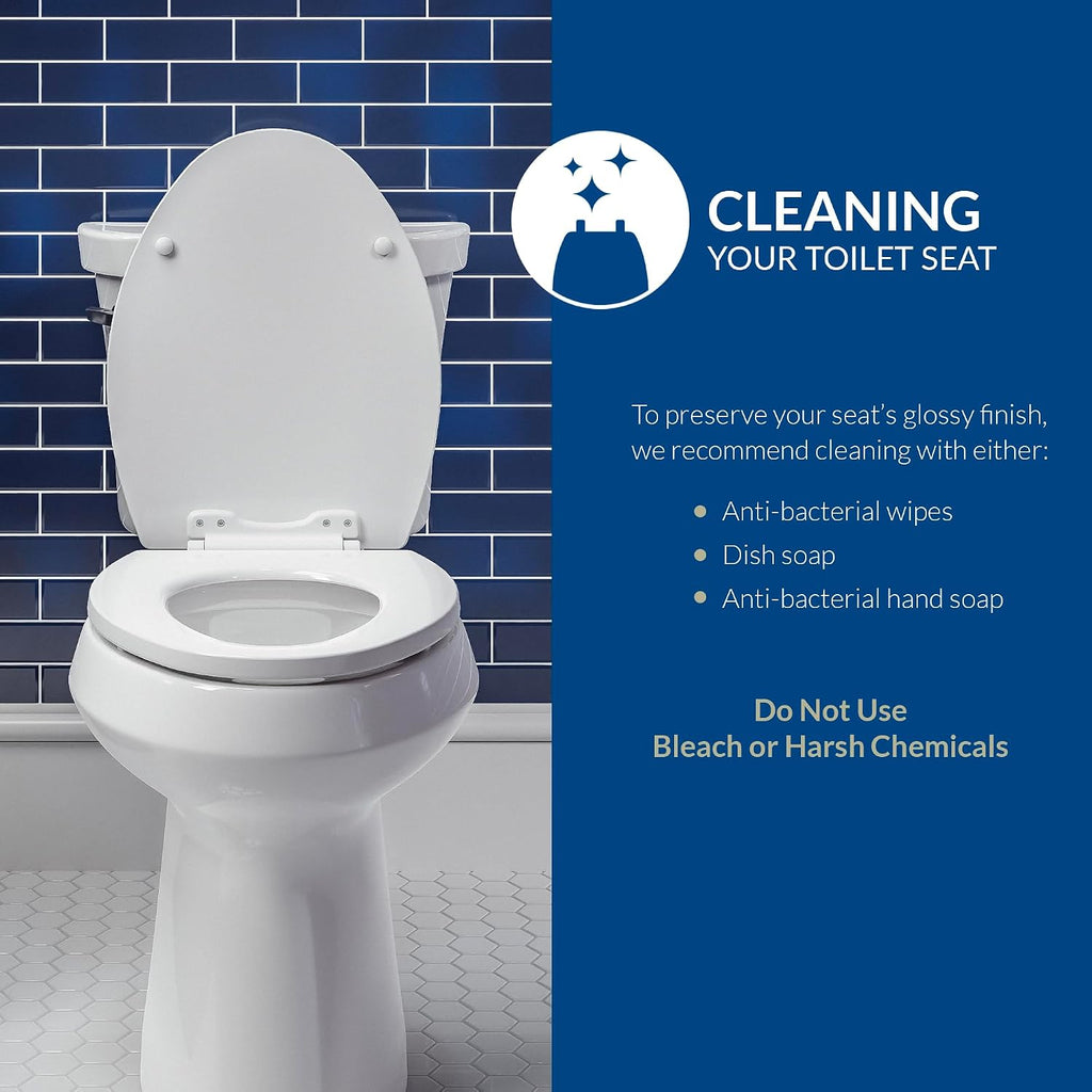Bemis Assurance 3' Raised Toilet Seat with Handles, Therapist Preferred for Safety, Secure Hinges, Clean Shield Guard, Elongated, White