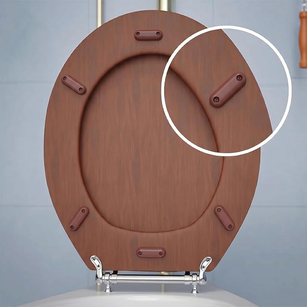Renovators Supply Manufacturing Brown Silicone Toilet Seat Bumpers Set of 8 Replacement Cushions for Toilet Seats Non Slip and Durable Pack Of 20