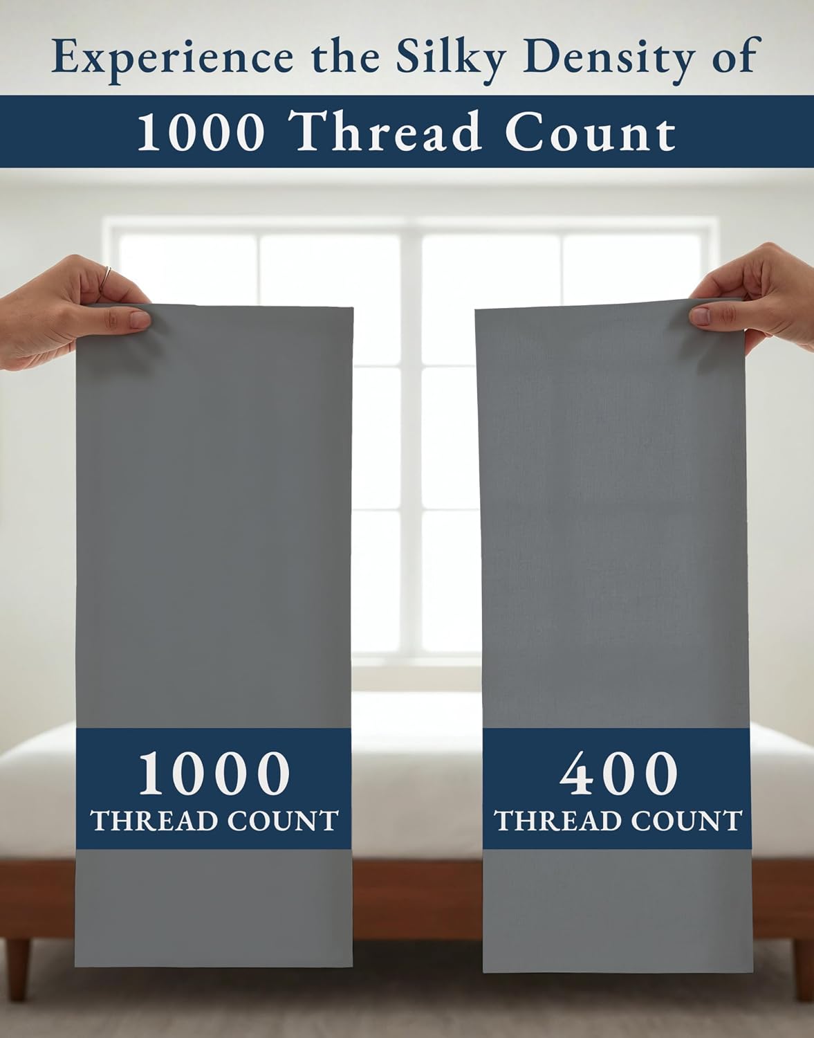 100% Egyptian Cotton King Sheet Set – Premium 1000 Thread Count Naturally Cooling & Breathable King Sheets, Authentic Long-Staple Cotton for Lasting Softness, Snug Fit 15' Deep Pocket Fitted -Charcoal