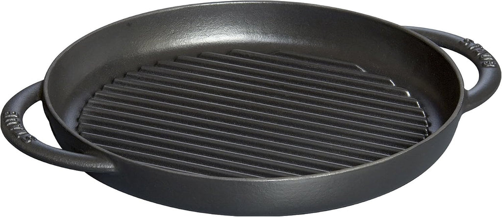 STAUB Cast Iron 10-inch Pure Grill - Black Matte