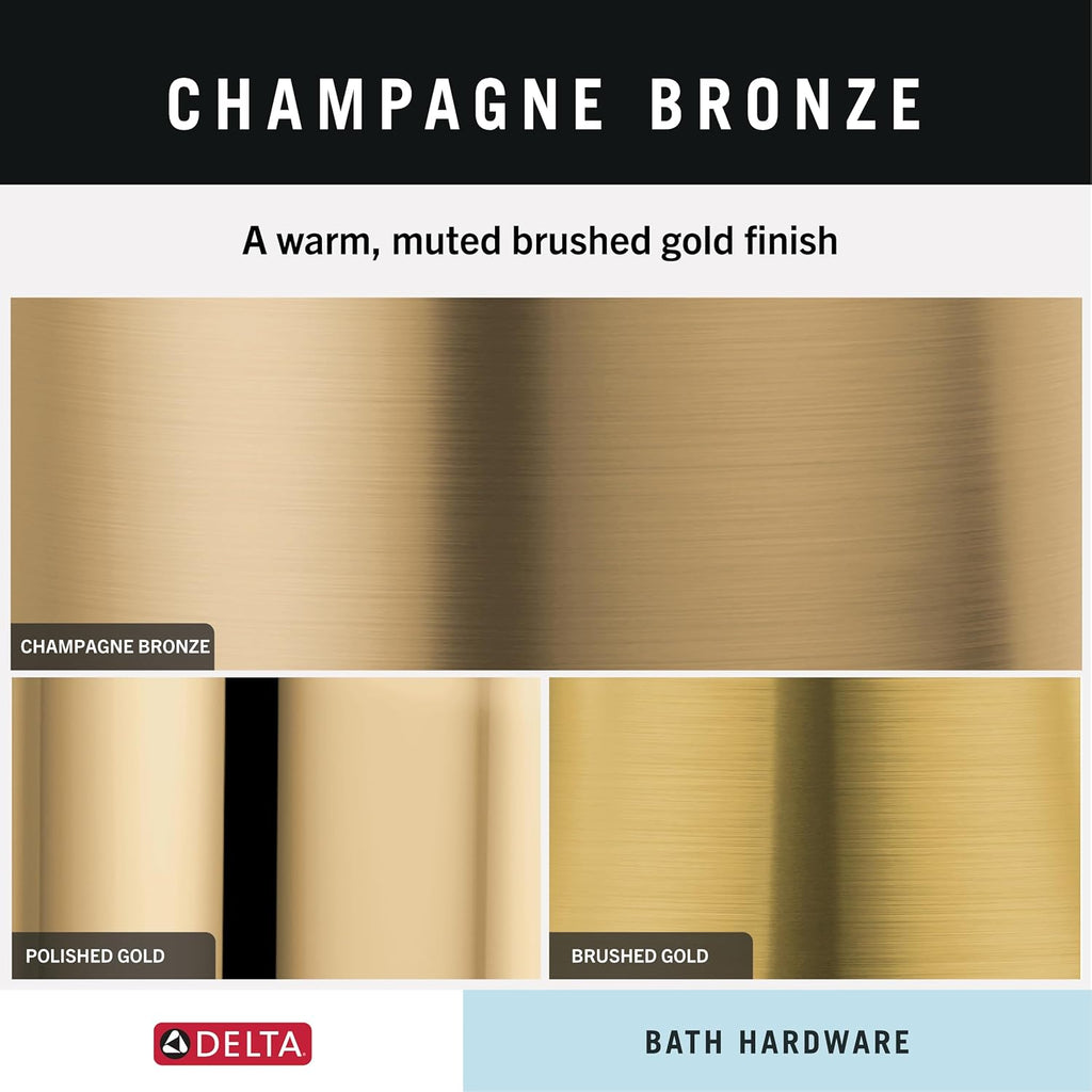 Delta Towel Rack | 24 Inch Champagne Bronze Towel Bar for Bathroom, Kitchen | Tetra Accessories