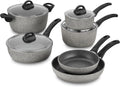 Ballarini 75001-652 Parma Forged Aluminum Nonstick Cookware Set, 10-Piece, Granite