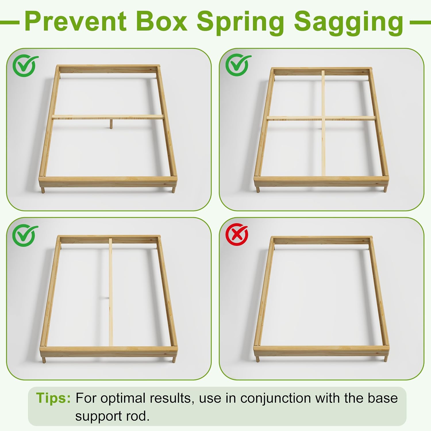 Seiugaga King Box Spring 10 Inch - Heavy Duty Box Spring Mattress Foundation Metal Bed Base with Fabric Cover, Noise Free Easy Assembly Non Slip/Non-Slip/Easy Assembly