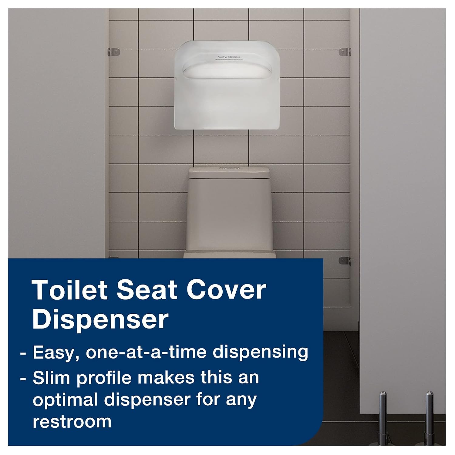 Tork Toilet Seat Cover White V1, Universal, 1/2 Fold, 20 x 250 Covers, TC0020