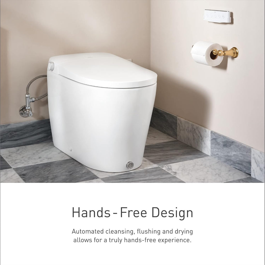 Moen 3-Series White Tankless Bidet, One Piece Elongated Toilet with Remote Control, ET1300