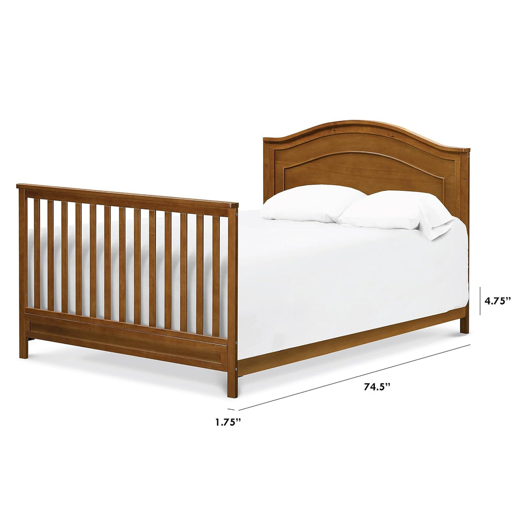 DaVinci Hidden Hardware Twin/Full-Size Bed Conversion Kit (M5789) in Chestnut