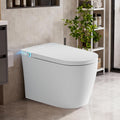 Smart Toilet with Bidet Built in, One Piece Bidet Toilet with Heated Seat & Dual Auto Flush, Foot Sensor, Warm Water Wash&Dry, Modern Electric Tankless Toilet for Bathroom with Auto Lid&Seat