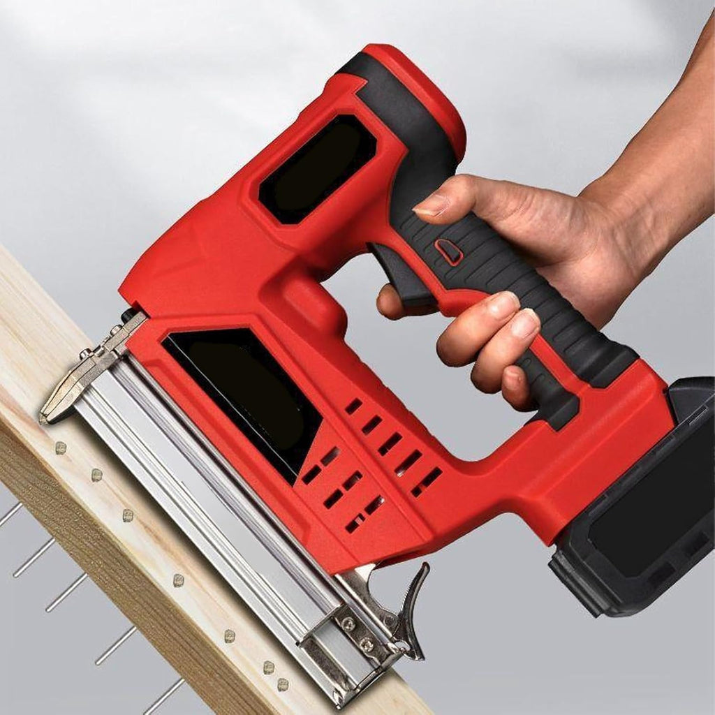 Cordless Brad Nailer 2 in 1 Multifunctional Battery Powered Nail Gun With Storage Box for Woodworking