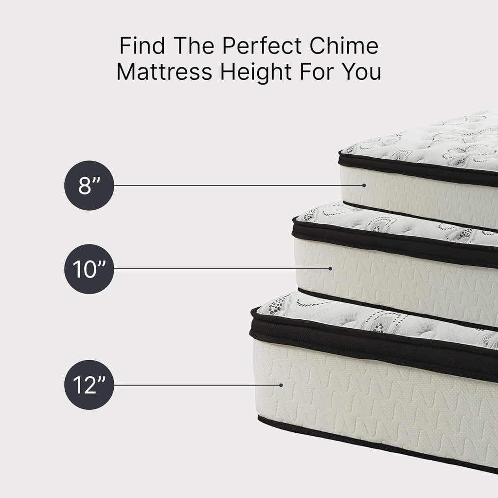 Signature Design by Ashley Chime Hybrid California King 12' Mattress with Gel Memory Foam, Medium Firm, Pressure Relief, Fiberglass Free Mattress in a Box
