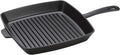 STAUB Cast Iron 12-inch Square Grill Pan - Matte Black