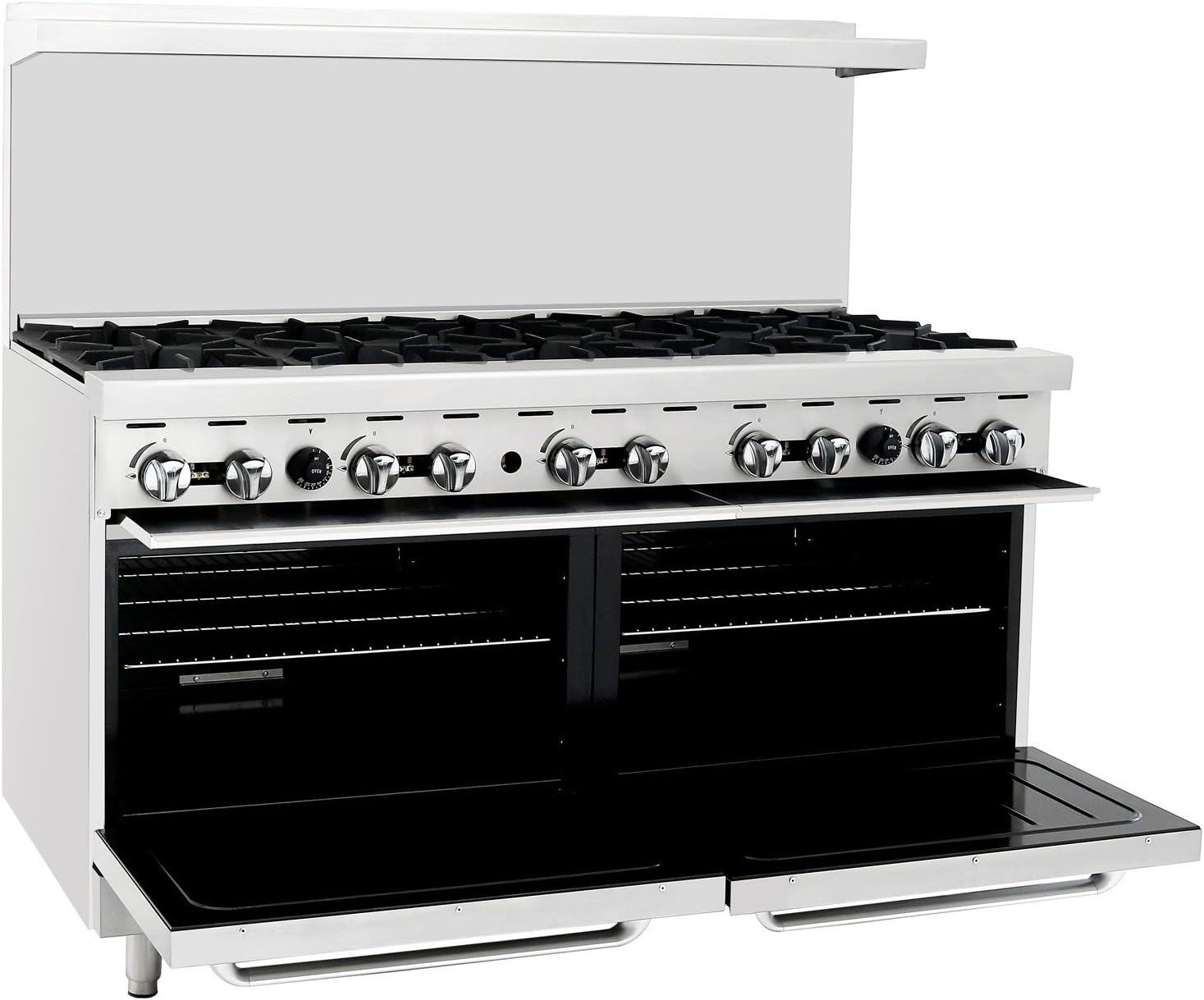 Atosa AGR Commercial Gas Range, 60' Gas Range, (10) Burners Top, (2) Standard Ovens, Natural Gas (AGR-10B-NG)