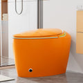SouNor Smart Toilet with Bidet Built In, Heated Seat, Warm Water and Dry,Auto Flush, Auto Open & Close Lid, ADA Comfortable Height,Egg Design Orange