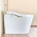 ZeHuoGe Tankless Modern Smart Toilet With Bidet, Auto Flush, Auto Open/Close,Heated Seat, Warm Water and Dry, Foam Shield Function (White)