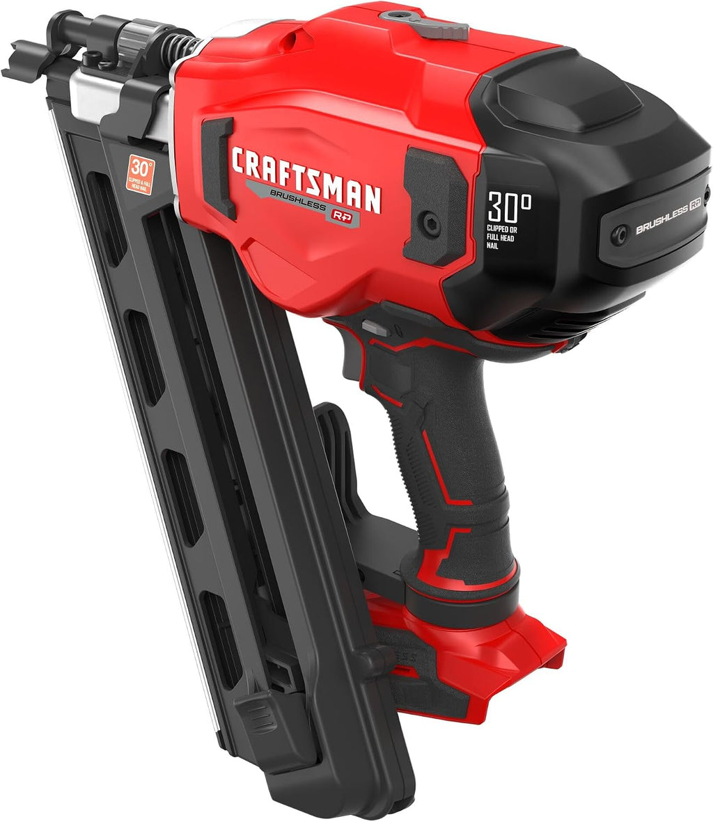 CRAFTSMAN V20 Brushless Cordless 30° Framing Nailer (Tool Only) (CMCN630PTB)