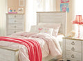 Signature Design by Ashley Willowton Cottage Farmhouse Panel Headboard ONLY, Twin, Whitewash
