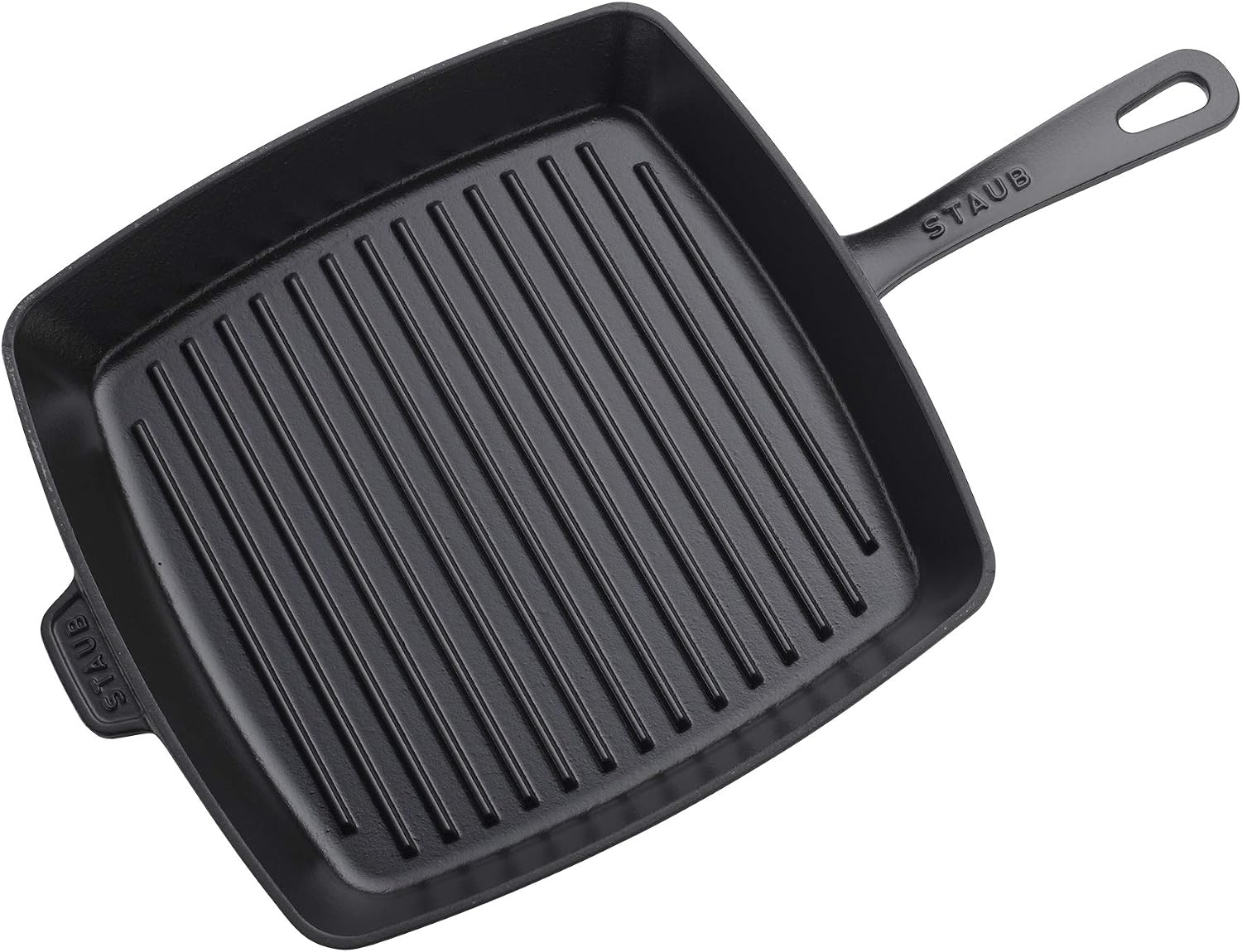 STAUB Cast Iron 12-inch Square Grill Pan - Matte Black