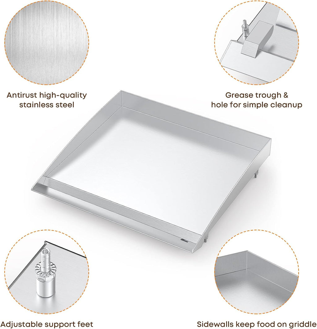 Stanbroil Stainless Steel Griddle Top for Royal Gourmet GD401 GD402 GD403 Grill and Griddle Combo