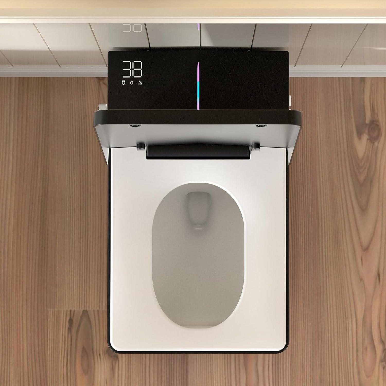 WinZo Square Smart Toilet with Tank Built-in,Square With Auto Flush, Rectagnle Heated Bidet & Drying, Night Light Convenient For Seniors, Luxury Bathroom Or Low Water Pressure Space (Matt Black)