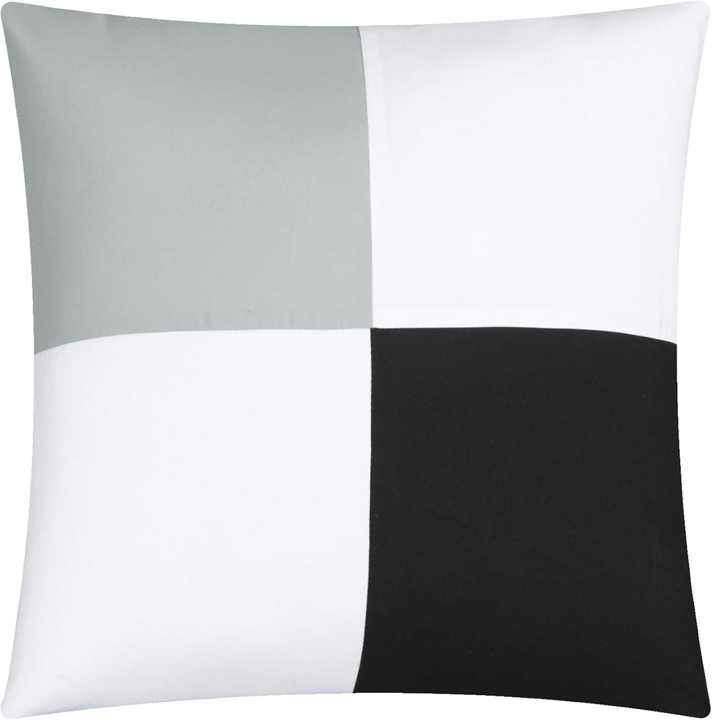 Chic Home Black Bed in a Bag Comforter Set, King Size (24 Pieces), Danielle - Pintuck Embroidery Colorblock Bedding - Comforter, Sheets, Shams, Bed Skirt, Pillowcases, Valances, Curtain Ties & Pillows