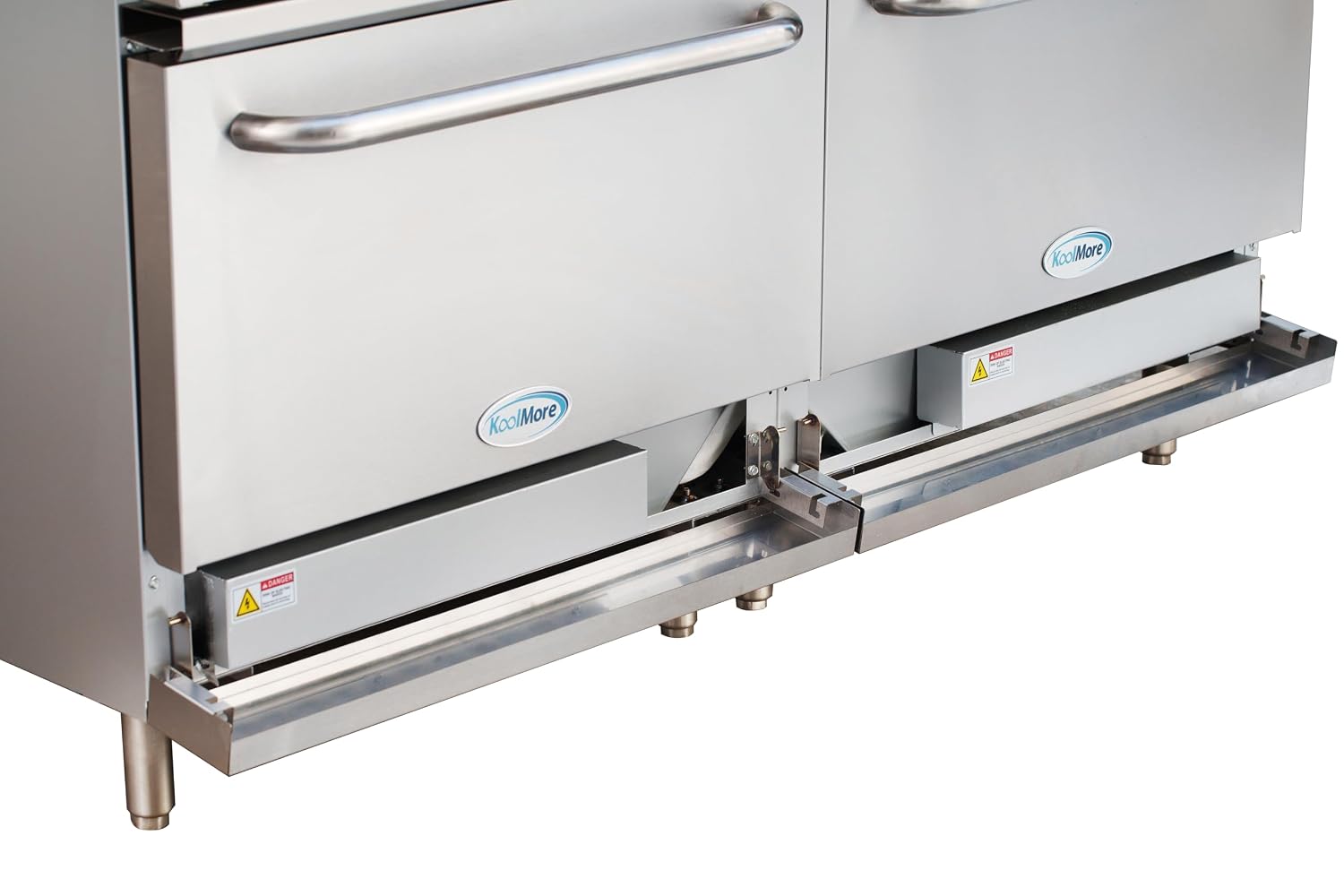 KoolMore 60 in. Commercial Electric Range with 10 Burners and 2 Standard Electric Ovens in Stainless Steel - 208V 3-Phase, CSA Listed (KM-CR60-E)