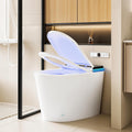 Luxury Smart Toilet with Bidet, Elongated One Piece Toilet with Heated Seat, Dryer, Auto Flush/Lid&Seat, Child Mode, Electric Tankless Toilets for Bathroom with Siphon Flush 1.28 GPF, MAP 1000g