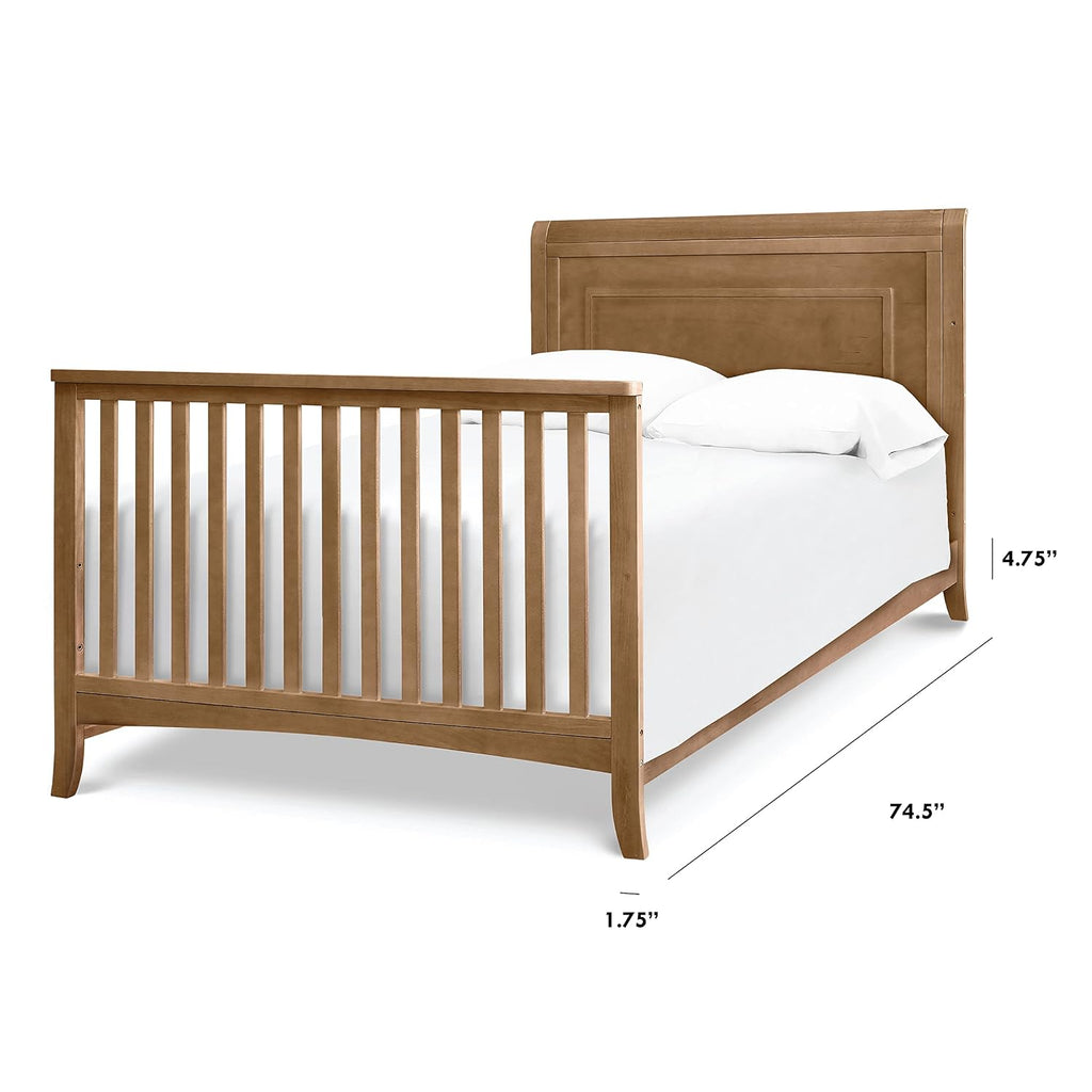 Davinci Hidden Hardware Twin/Full-Size Bed Conversion Kit (M5789) in Hazelnut