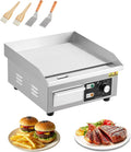14' Stainless Steel Electric Griddle, 1500W Countertop Griddle with Non-Stick Adjustable Temperature Control 122°F-572°F, Electric Grill Perfect for Indoor Cooking, Camping